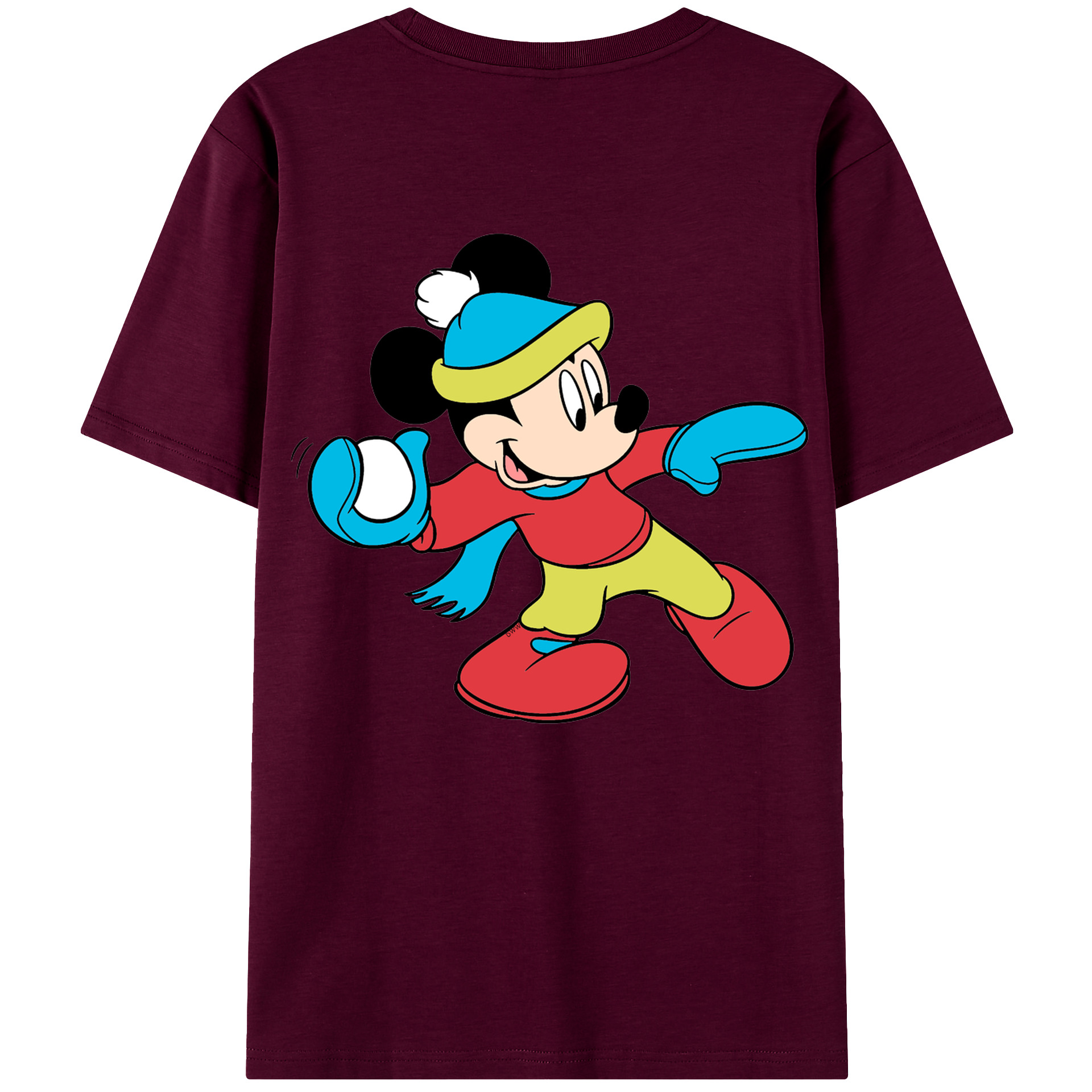 （画像用） ミッキーマウス Mickey Mouse レディース半袖Tシャツ(バックプリント)